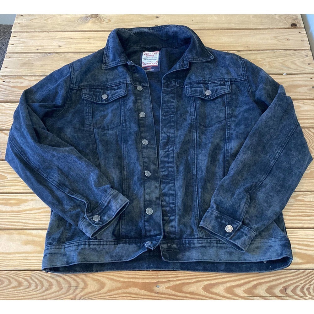 GS115 Button Up Denim Jacket Size 2XL Men’s Black